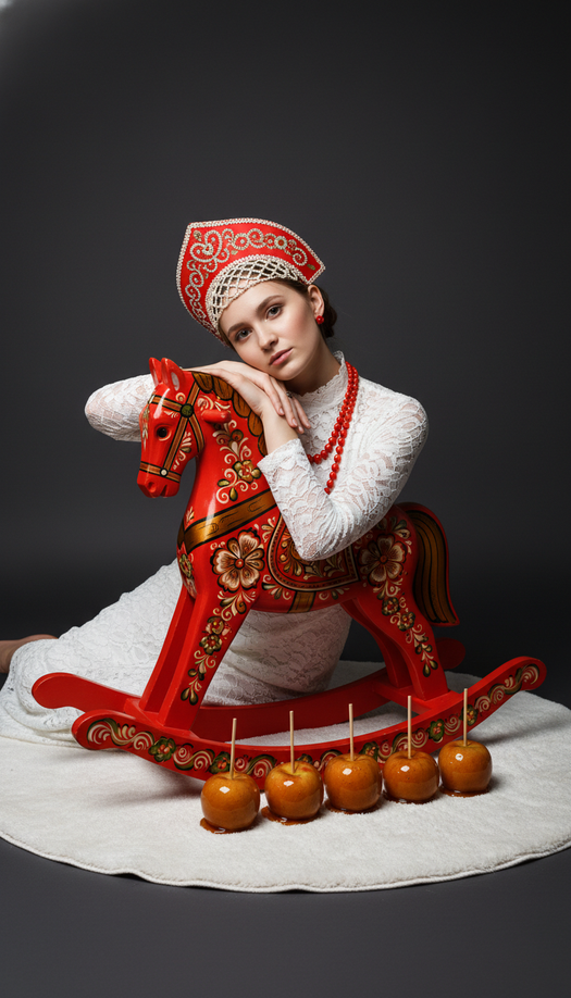 этнофотосессия с хохломой