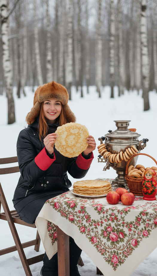 Фотосессия на масленицу в лесу