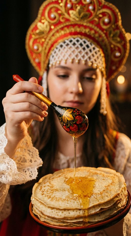 Масленица с медом и блинами