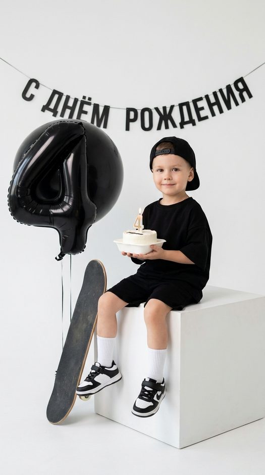 фотосессия ребенка на день рождения с тортом