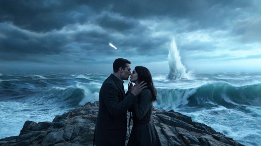 para-na-skale-pered-tsunami-vo-vremya-shtorma