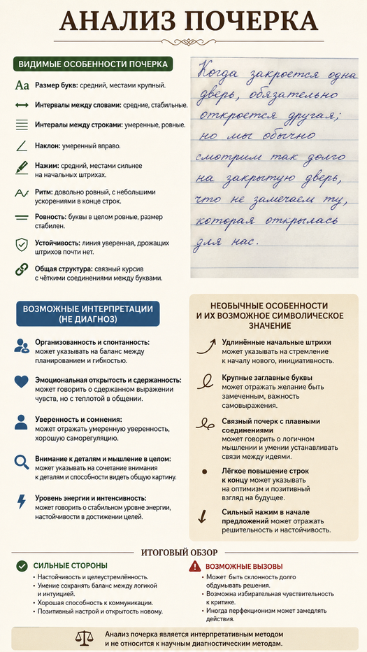 анализ почерка по фото с подробным разбором