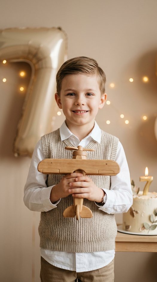 мальчик с самолетом и тортом на 7 лет