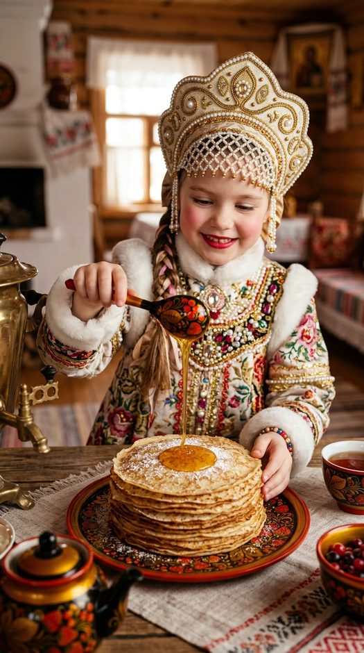 devushka-v-kokoshnike-s-blinami-i-medom-na-maslenitsu