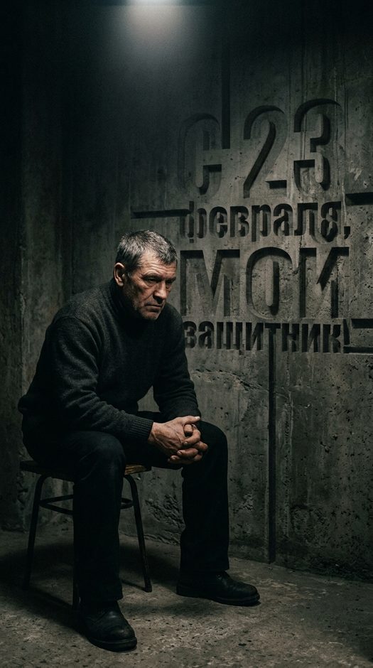 мужчина в тенях с надписью мой защитник