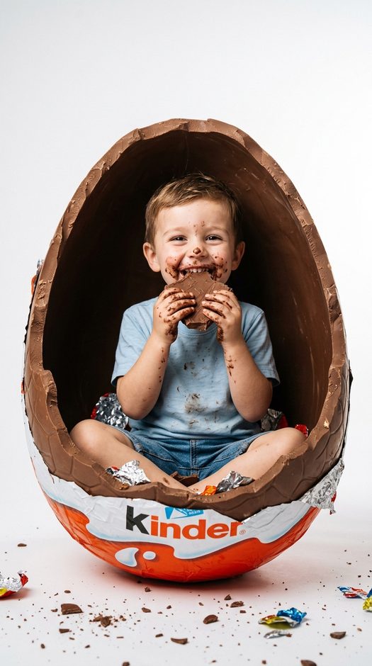 ребенок в шоколадном яйце kinder surprise