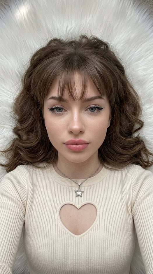 селфи фотосессия сверху на светлом плюше