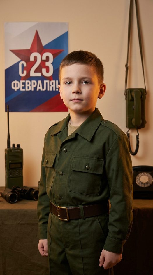 мальчик в военной форме к 23 февраля