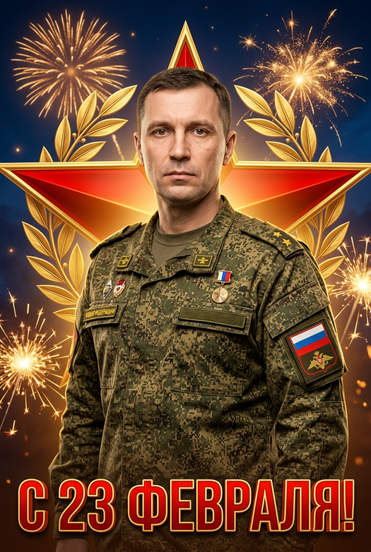 мужчина в камуфляже с 23 февраля