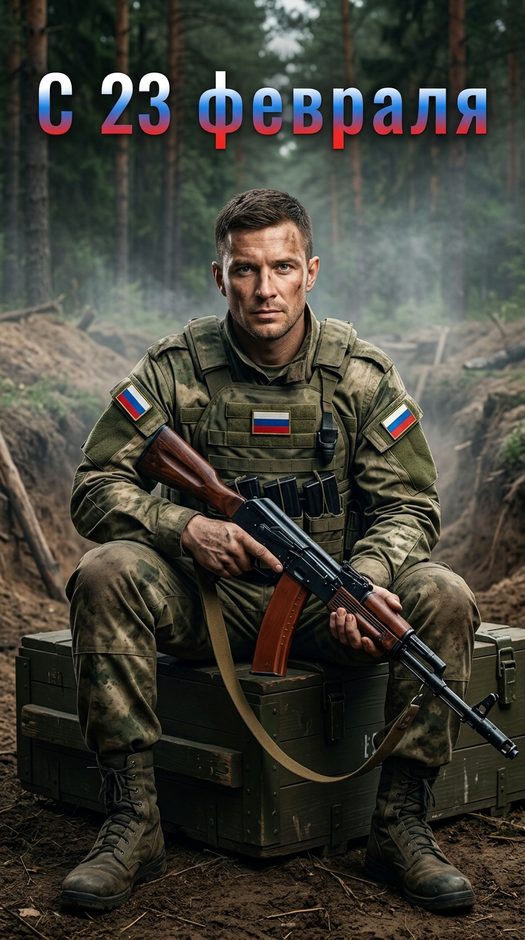 мужчина в военной форме к 23 февраля