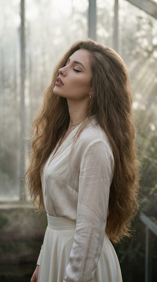 fashion фотосессия в зимнем саду vogue