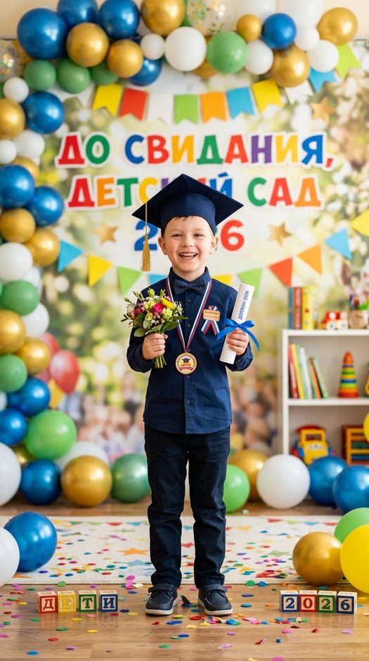 ребенок на выпускном в детском саду